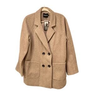 Chartou Double-breasted Peacoat Winter Overcoat Size Large NWT